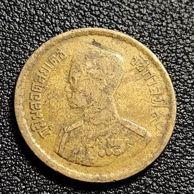 泉币菌-第51场-各国散币场 - 泰国BE2500(1957)年25萨当 三勋章版 发行一年 铝青铜币 20.5mm D
