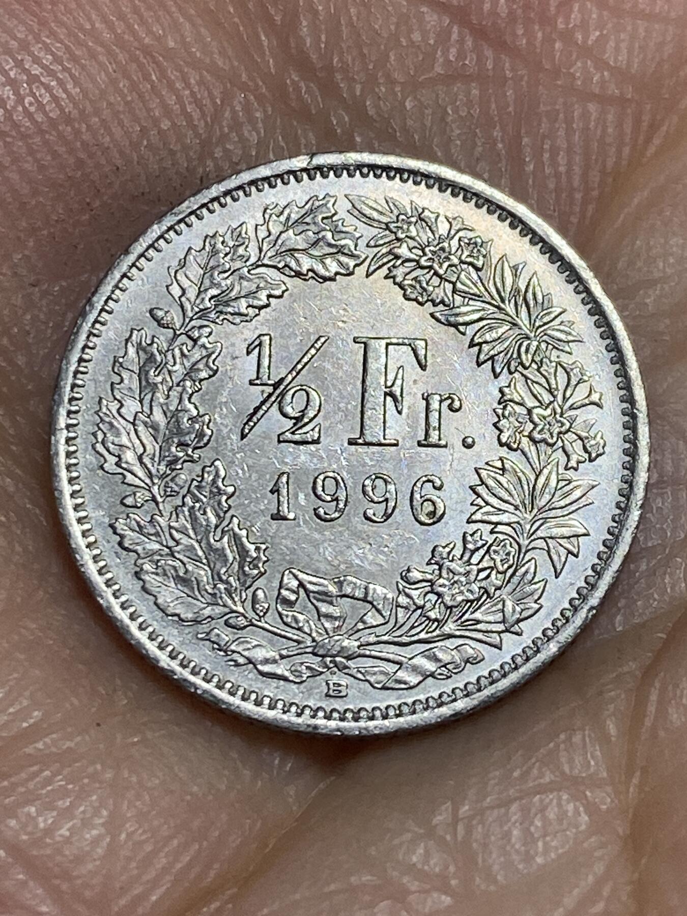 2025年第六十四场(总第九十场）外国好品散币(免佣金) 瑞士🇨🇭1996年1/2法郎