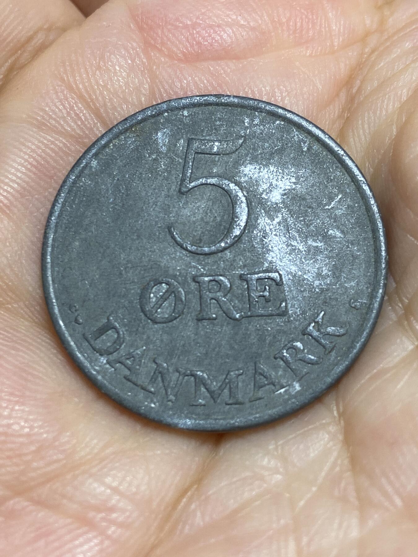 2025年第六十五场(总第九十一场）外国好品散币(免佣金) 丹麦🇩🇰1957年5欧尔(弗雷德里克九世时期，C; S版)