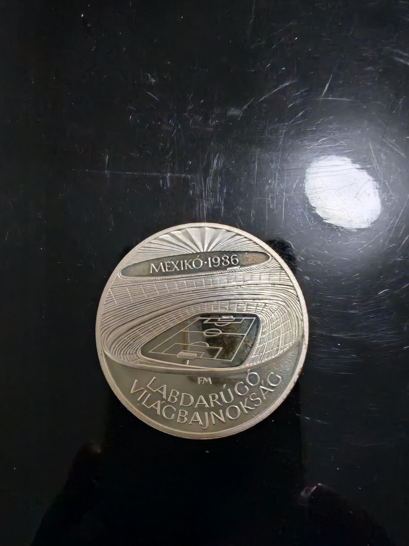 长老汇蛇年精选第二十场拍卖 1986匈牙利墨西哥世界杯500弗林特精制银币