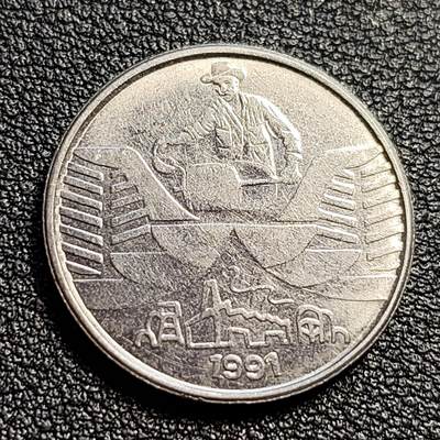 泉币菌-第51场-各国散币场 - 1991年巴西硬币10克鲁塞罗 农业生产 23mm 