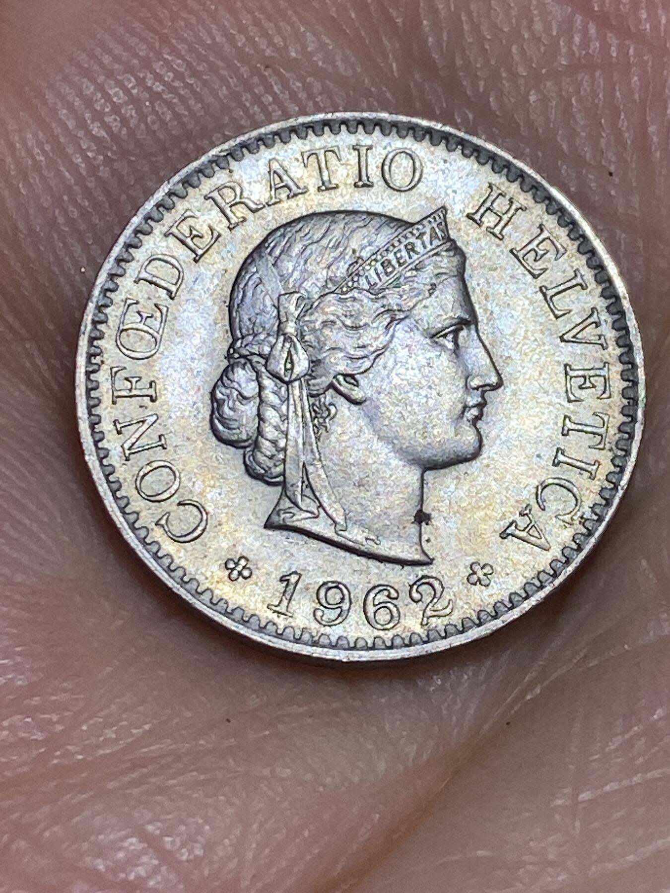 2025年第六十四场(总第九十场）外国好品散币(免佣金) 瑞士🇨🇭1962年5生丁