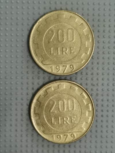 2025年第61场各国散币拍卖（总第61场） - 意大利1979年200里拉2枚