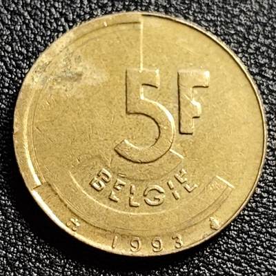 泉币菌-第51场-各国散币场 - 早期比利时5法郎铜币 分裂的人格 