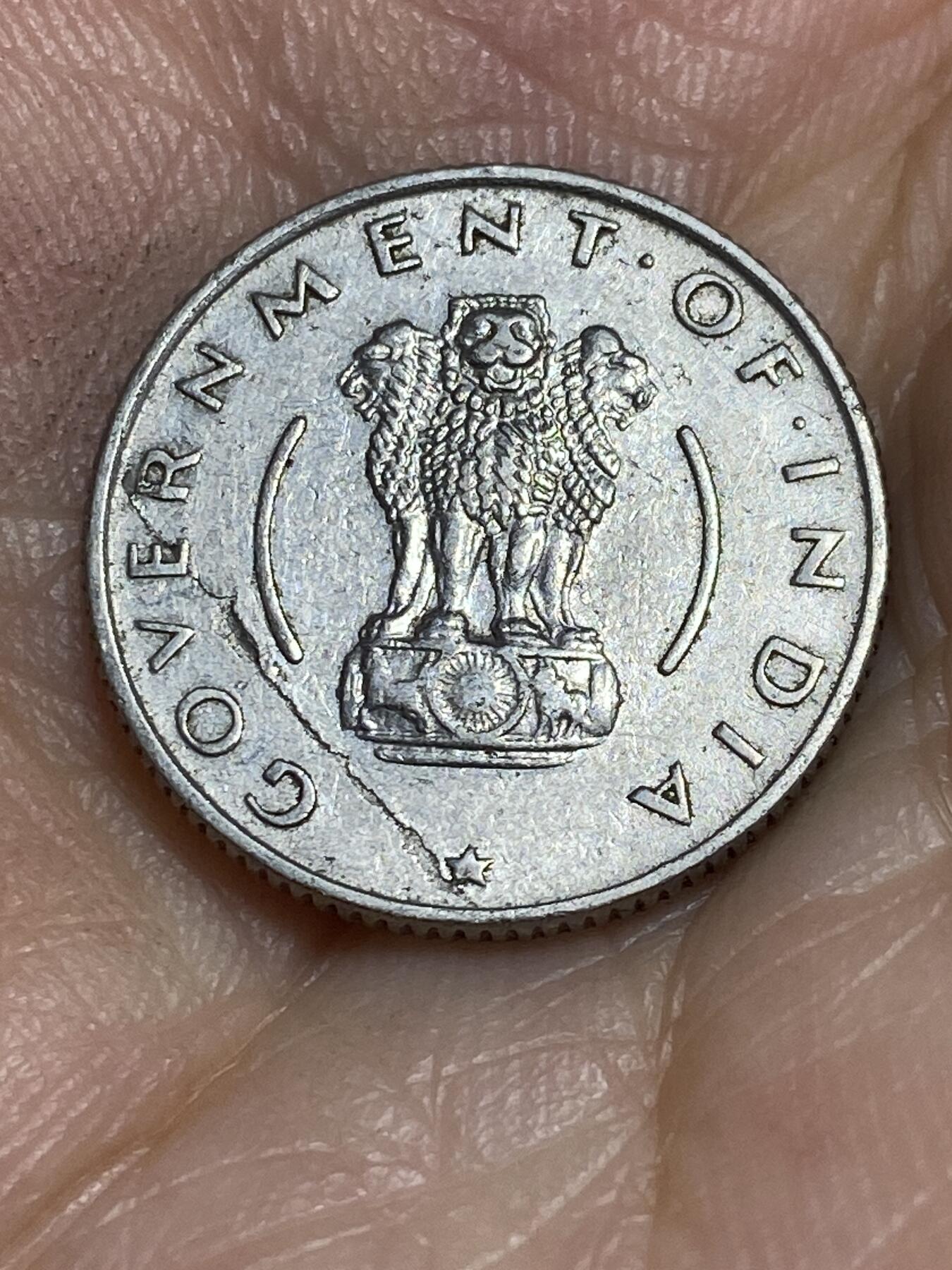 2025年第六十四场(总第九十场）外国好品散币(免佣金) 印度🇮🇳1955年1/4卢比(小图案版)