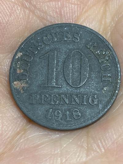 2025年第六十五场(总第九十一场）外国好品散币(免佣金) - 德意志帝国1918年10芬尼锌币