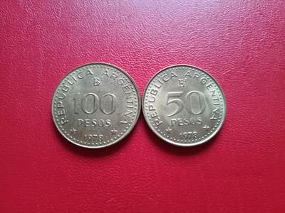 【云涧收藏】第四十五场 - 阿根廷1978年50、100比索2枚
