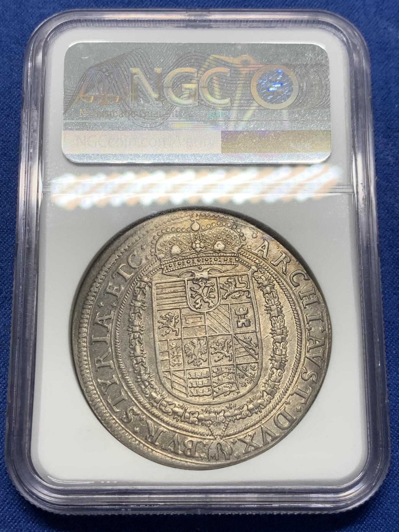 《竞宝斋》第400场 周日，周一，周二，3场连拍 （全场包邮） NGC MS62 奥地利帝国 1624年  费迪南二世 泰勒大银币 整400年的岁月积淀非现代币可比