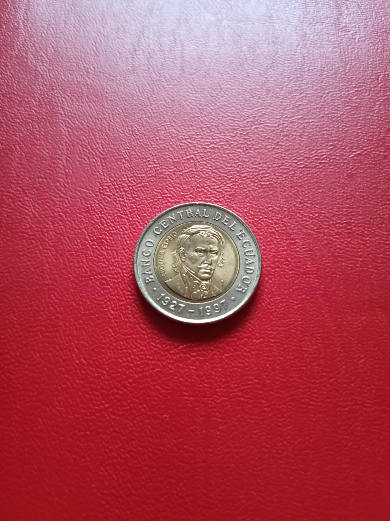 【云涧收藏】第四十五场 厄瓜多尔1997年1000苏克雷纪念币，UNC