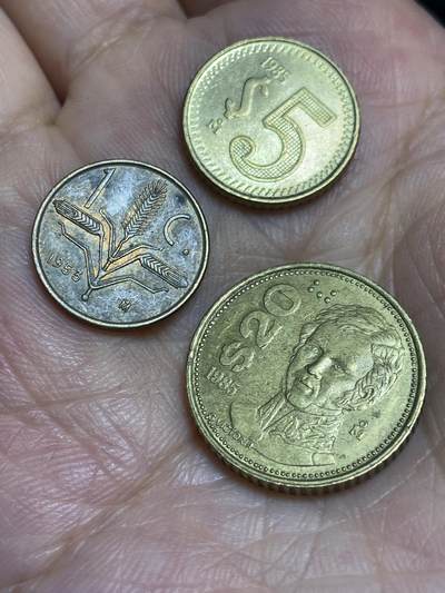 2025年第六十五场(总第九十一场）外国好品散币(免佣金) - 墨西哥🇲🇽3枚：1953年1分，1985年5比索、20比索