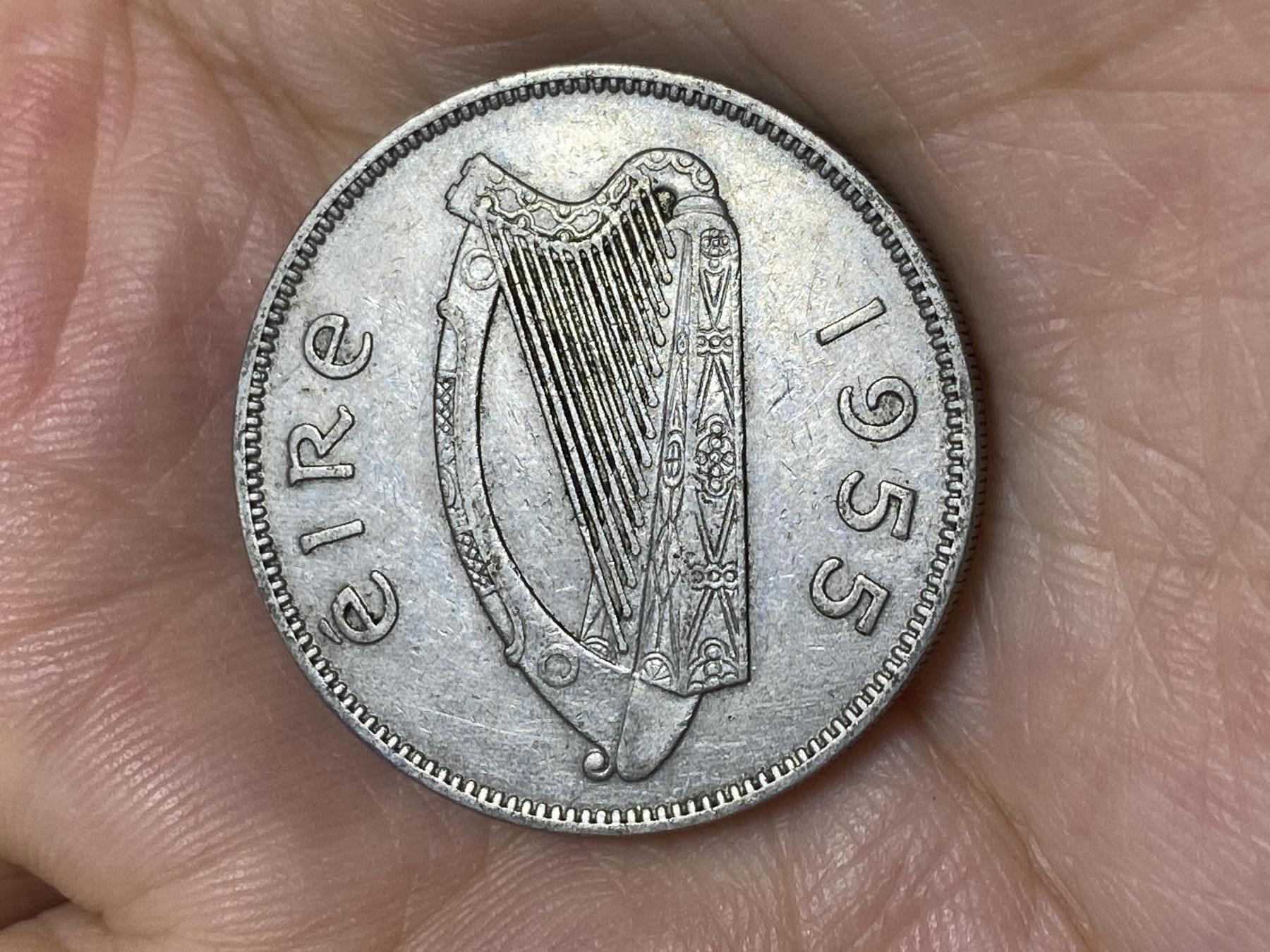 2025年第六十五场(总第九十一场）外国好品散币(免佣金) 少见年份–爱尔兰🇮🇪1955年1弗洛林(共和国时期第一套第二版，铜镍材质)