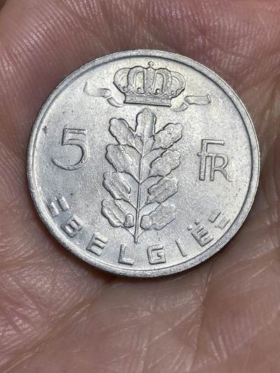 2025年第六十五场(总第九十一场）外国好品散币(免佣金) - 比利时🇧🇪1968年5法郎(博杜安一世时期，荷语版)