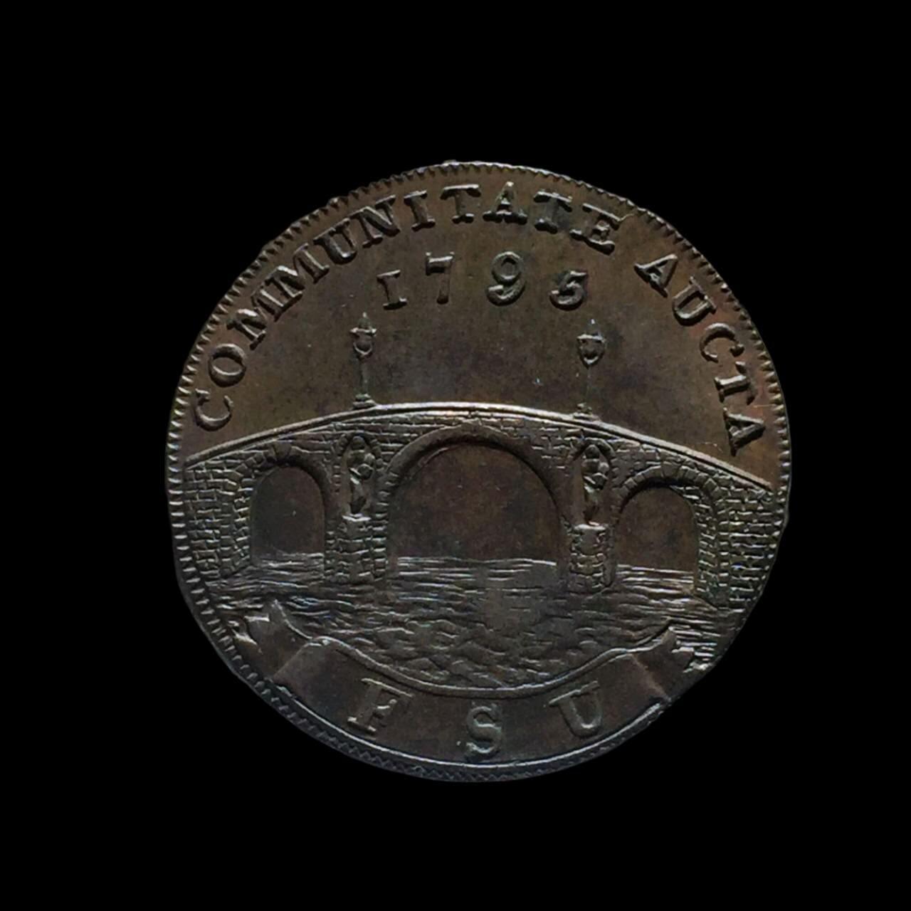 英国 1795年 萨福克郡 城堡半便士 代用币