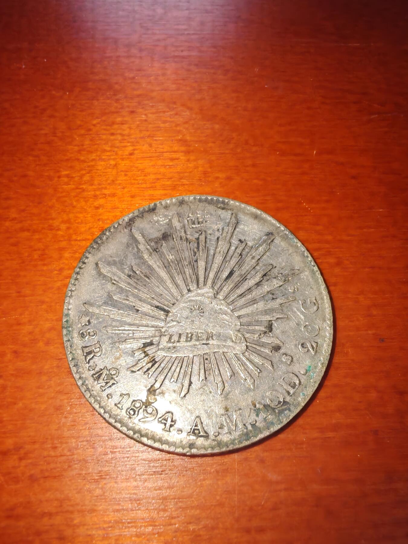 长老汇蛇年精选第二十一场拍卖 1894Mo AM墨西哥8R鹰洋，墨西哥城造币厂，有戳