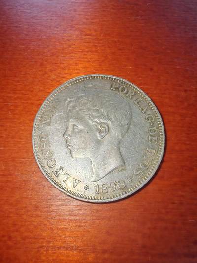 长老汇蛇年精选第二十一场拍卖 - 1898西班牙阿方索十三世5比塞塔银币，马德里造币厂