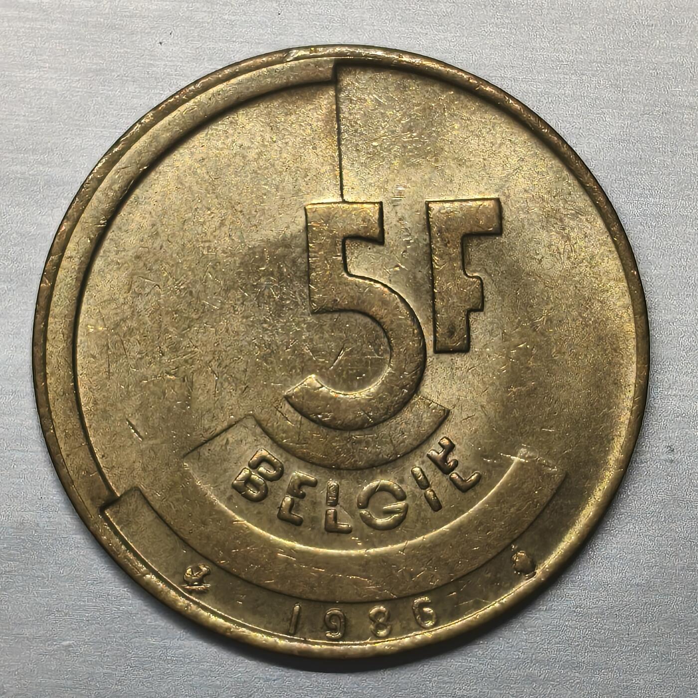 Krab外币市集Vol.19 比利时1986年5法郎法文版