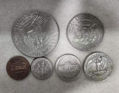 外币收藏 美国70至80年代硬币6枚一套