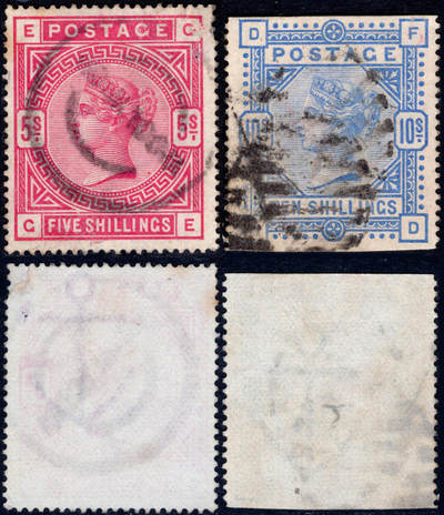 洪涛臻品批发群 精选邮票限时拍卖第1050期  - 英国1884维多利亚女王 2全旧 2017标价旧$800美元! 实物如图!保真!