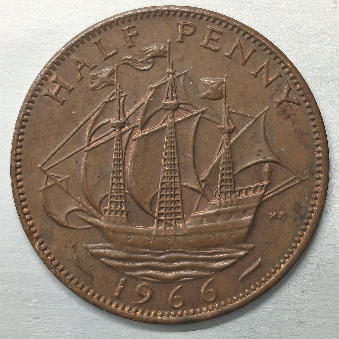 Krab外币市集Vol.19 英国1966年1/2便士