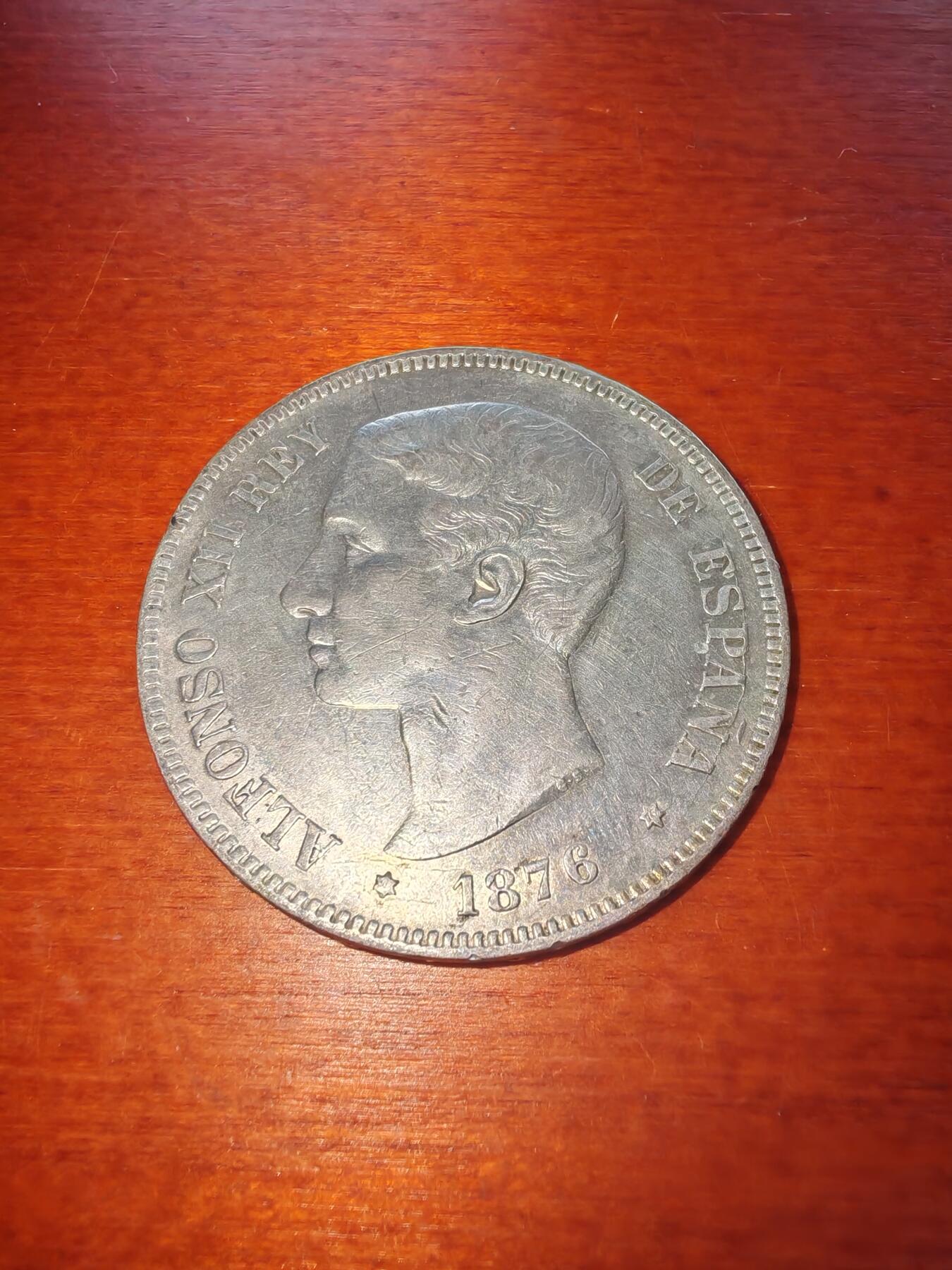 长老汇蛇年精选第二十一场拍卖 1876DEM西班牙阿方索十二世5比塞塔银币，马德里造币厂（1）