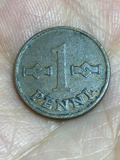 2025年第六十五场(总第九十一场）外国好品散币(免佣金) - 芬兰🇫🇮1963年1盆尼(少见首发年，列宁格勒造)