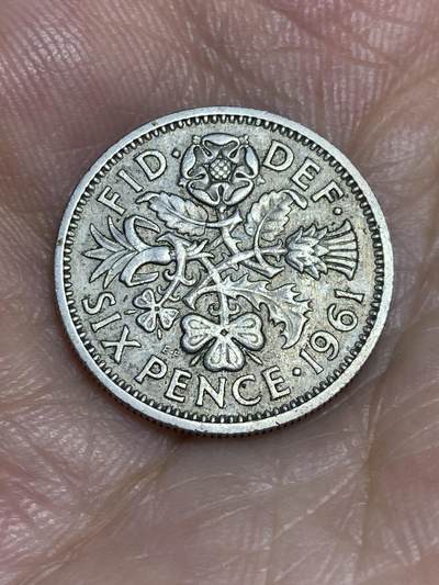 2025年第六十五场(总第九十一场）外国好品散币(免佣金) - 英国🇬🇧1961年6便士(伊丽莎白二世青年桂冠)