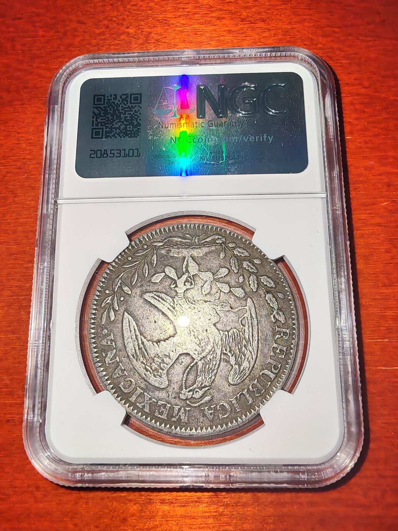 长老汇蛇年精选第二十一场拍卖 1851Go PF墨西哥8R鹰洋，NGC VF35，瓜纳华托造币厂