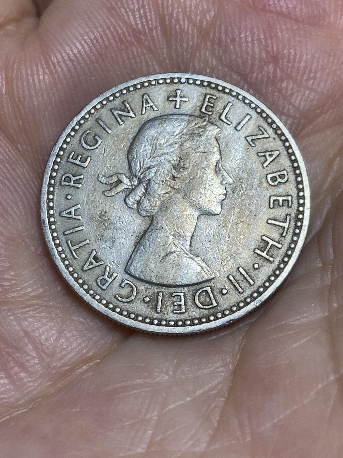 2025年第六十五场(总第九十一场）外国好品散币(免佣金) 英国🇬🇧1954年1先令(伊丽莎白二世青年桂冠，英格兰盾徽，首发年)