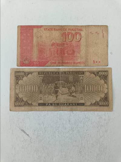 【20250717】非全新纸币第265场 外国2张纸币，有裂缝