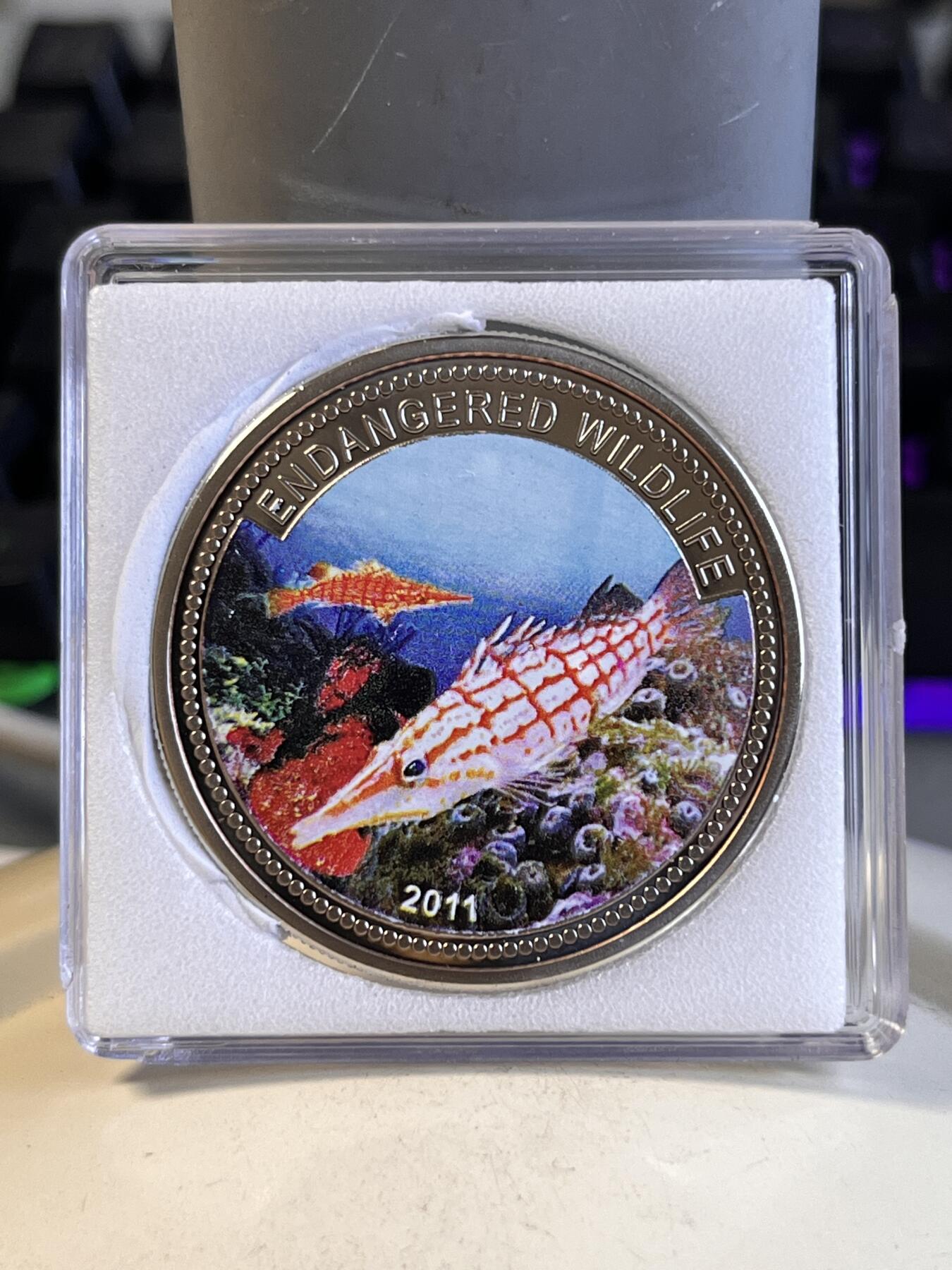 第166期拍卖【长期征集拍品】 【海寕潮】帕劳2011年海洋保护系列海洋生物彩色纪念币