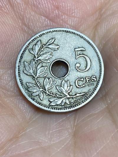 2025年第六十五场(总第九十一场）外国好品散币(免佣金) - 比利时🇧🇪1902年5生丁(利奥波德二世末期，法语版)