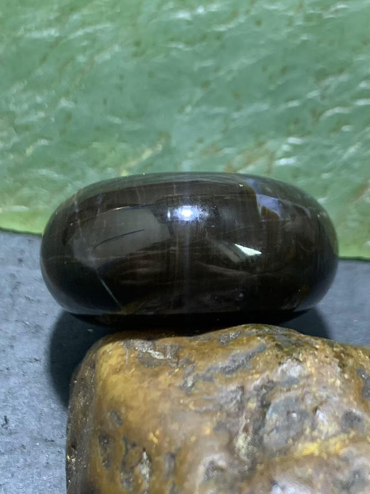 精美天然缅甸树化玉面包圈平安扣一颗！
