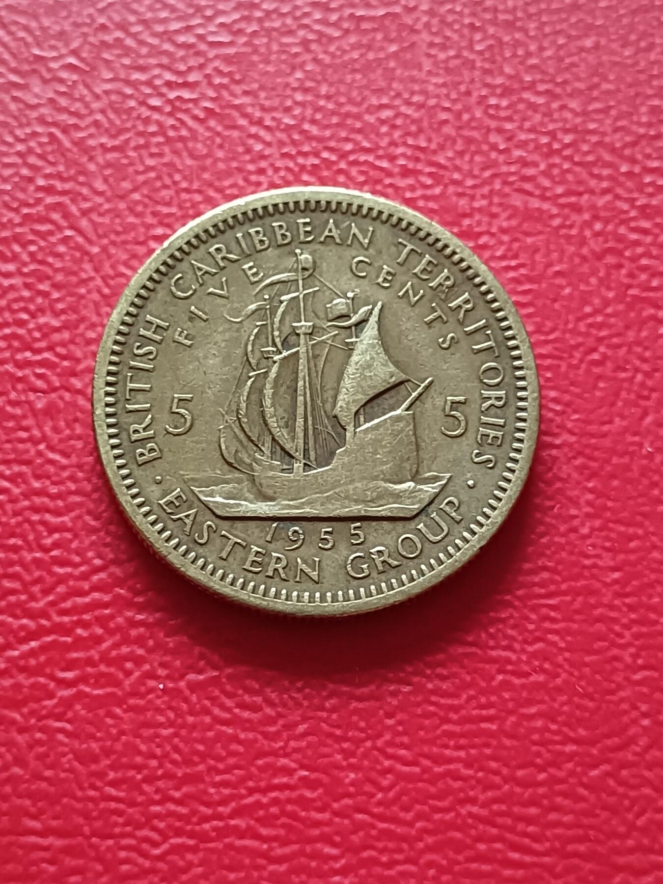 【云涧收藏】第四十五场 英属东加勒比1955年5分
