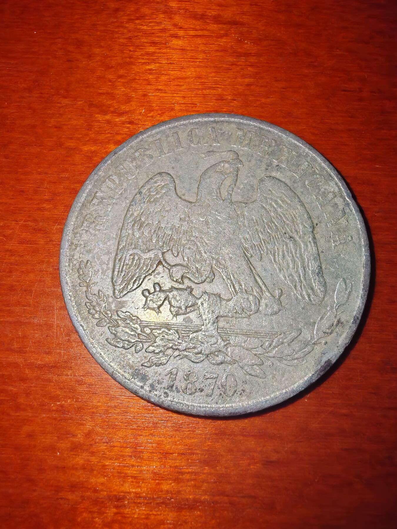 长老汇蛇年精选第二十一场拍卖 1870Zs H墨西哥1比索自由帽鹰洋，萨卡特卡斯造币厂，无戳