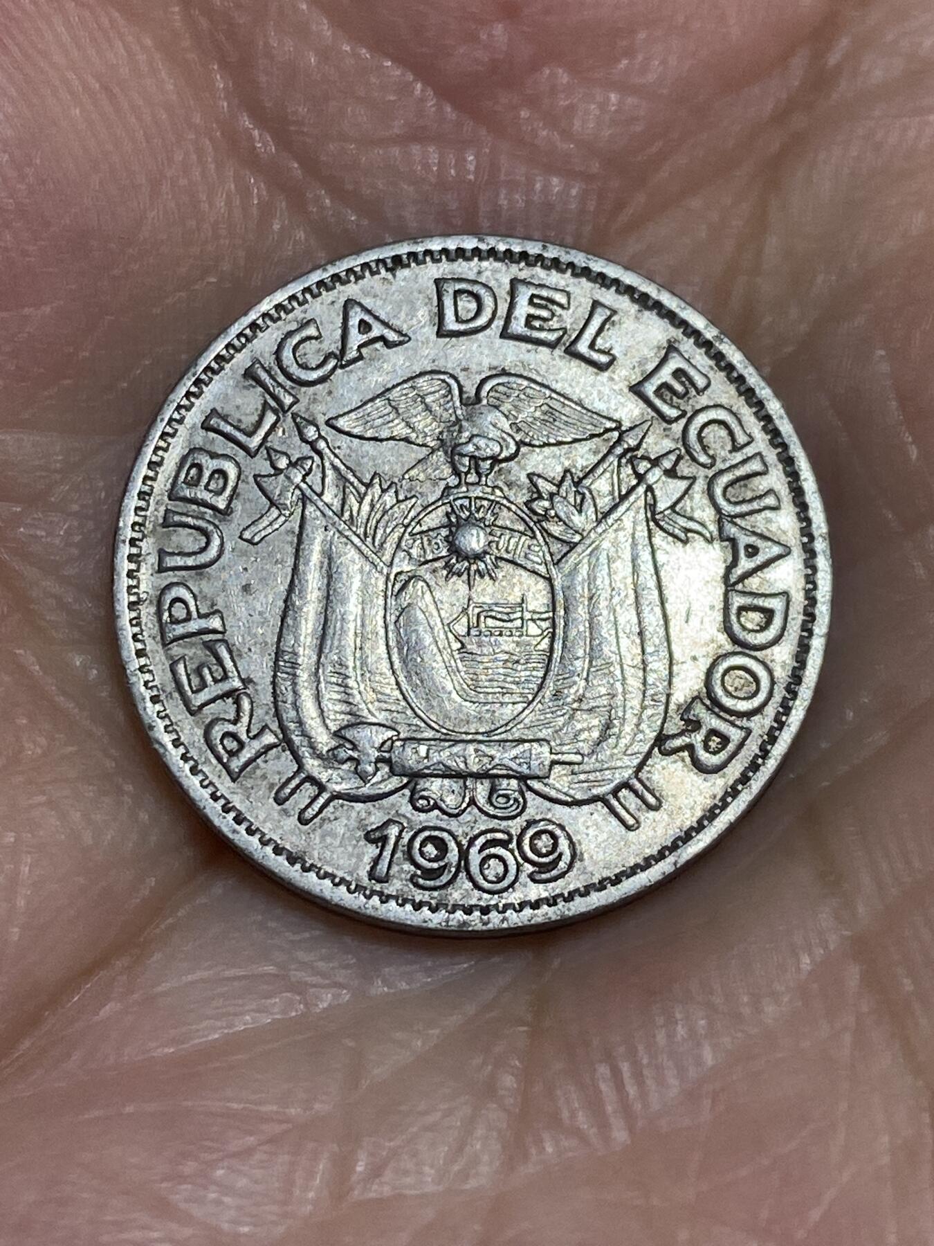 2025年第六十五场(总第九十一场）外国好品散币(免佣金) 厄瓜多尔🇪🇨1969年20分(第四版)