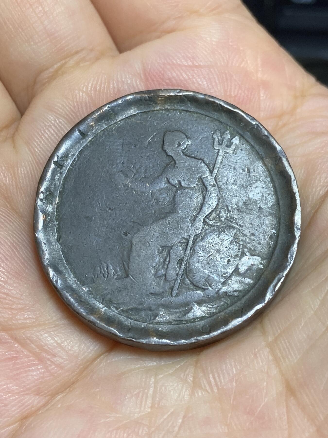 2025年第六十五场(总第九十一场）外国好品散币(免佣金) 稀少人工打花边–英国🇬🇧1797单年份1便士大铜币(乔治三世时期)