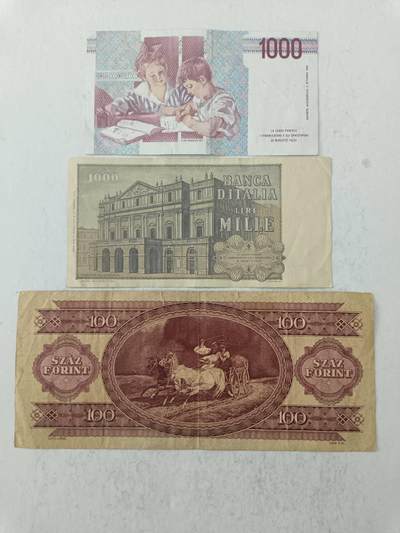 【20250717】非全新纸币第265场 欧洲国家3张纸币，有裂缝