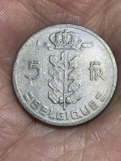 2025年第六十五场(总第九十一场）外国好品散币(免佣金) - 比利时🇧🇪1961年5法郎(博杜安一世时期，法语版)