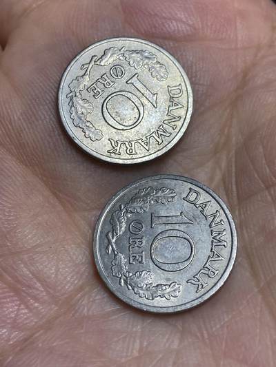 2025年第六十五场(总第九十一场）外国好品散币(免佣金) - 丹麦🇩🇰2枚：1961年、1968年10欧尔(弗雷德里克九世时期，C; S版)