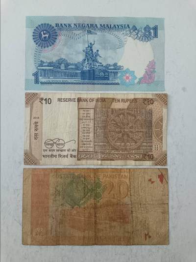 【20250717】非全新纸币第265场 亚洲国家3张纸币