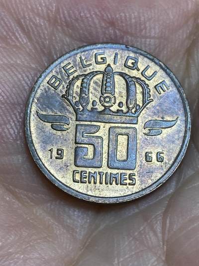 2025年第六十五场(总第九十一场）外国好品散币(免佣金) - 比利时🇧🇪1966年50生丁(博杜安一世时期，法语版)