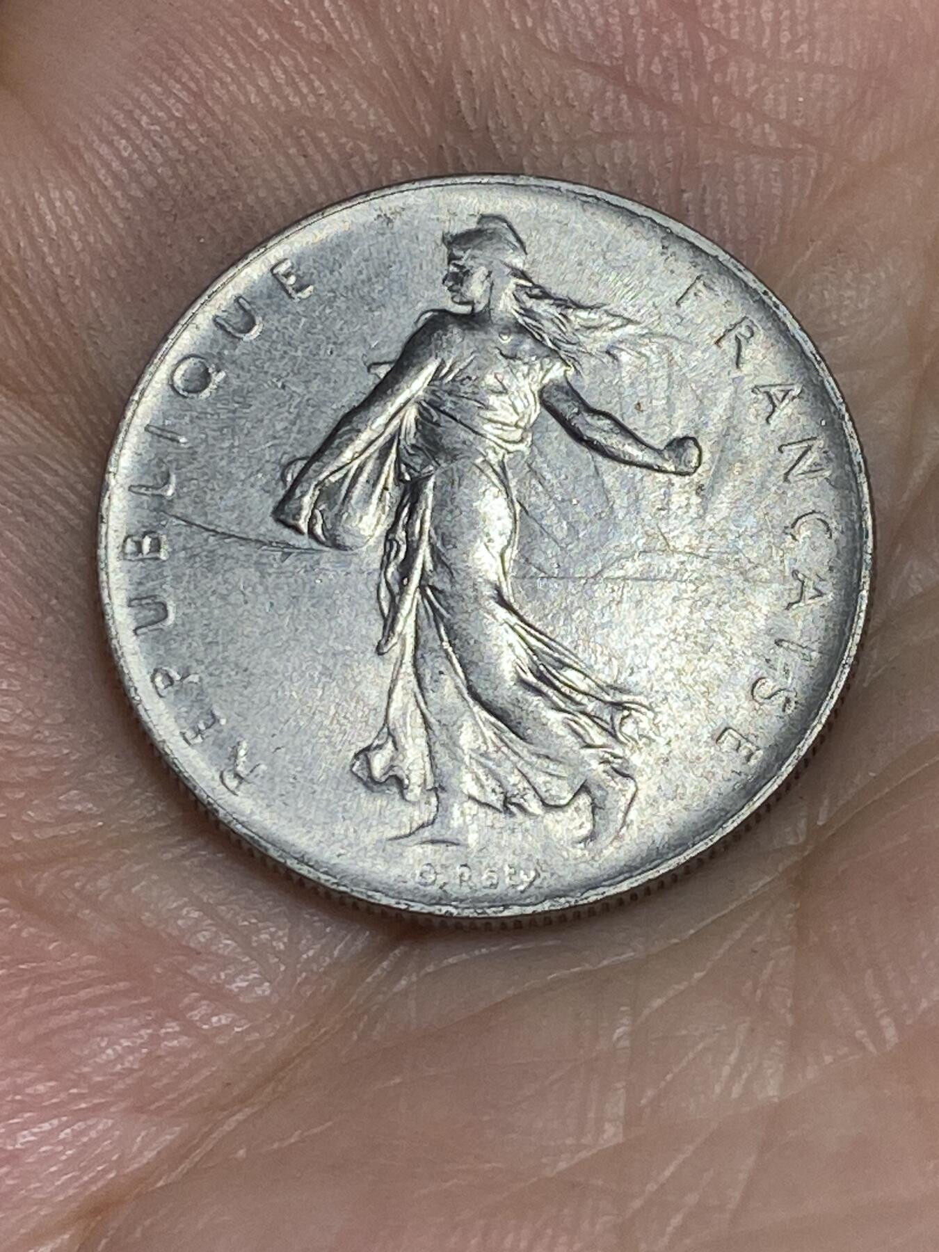2025年第六十五场(总第九十一场）外国好品散币(免佣金) 好品–法国🇫🇷1965年1法郎(猫头鹰标)