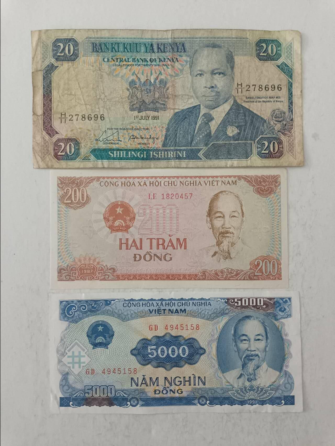 【20250717】非全新纸币第265场 外国3张纸币，有裂缝