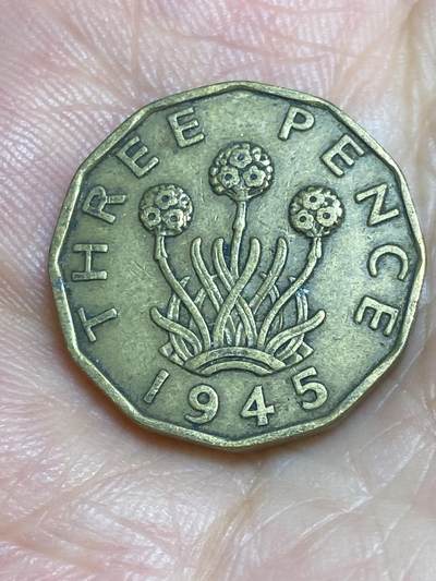 2025年第六十五场(总第九十一场）外国好品散币(免佣金) - 英国🇬🇧1945年3便士(乔治六世第一版，印度皇帝加字版)