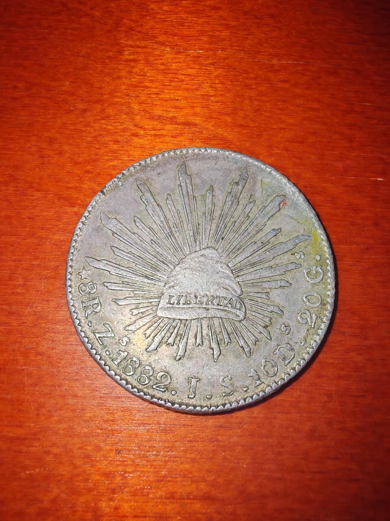 长老汇蛇年精选第二十一场拍卖 1882Zs JS墨西哥8R鹰洋，萨卡特卡斯造币厂，无戳，直J