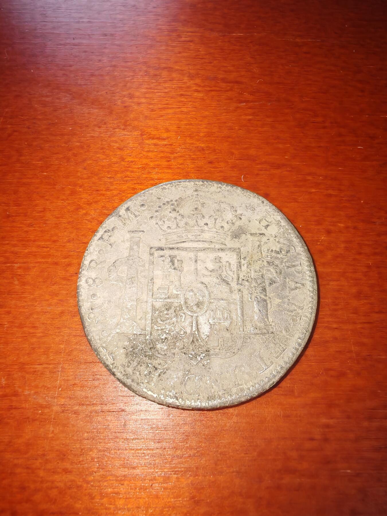 长老汇蛇年精选第二十一场拍卖 1799Mo FM西属墨西哥卡四8R双柱，墨西哥城造币厂，有戳