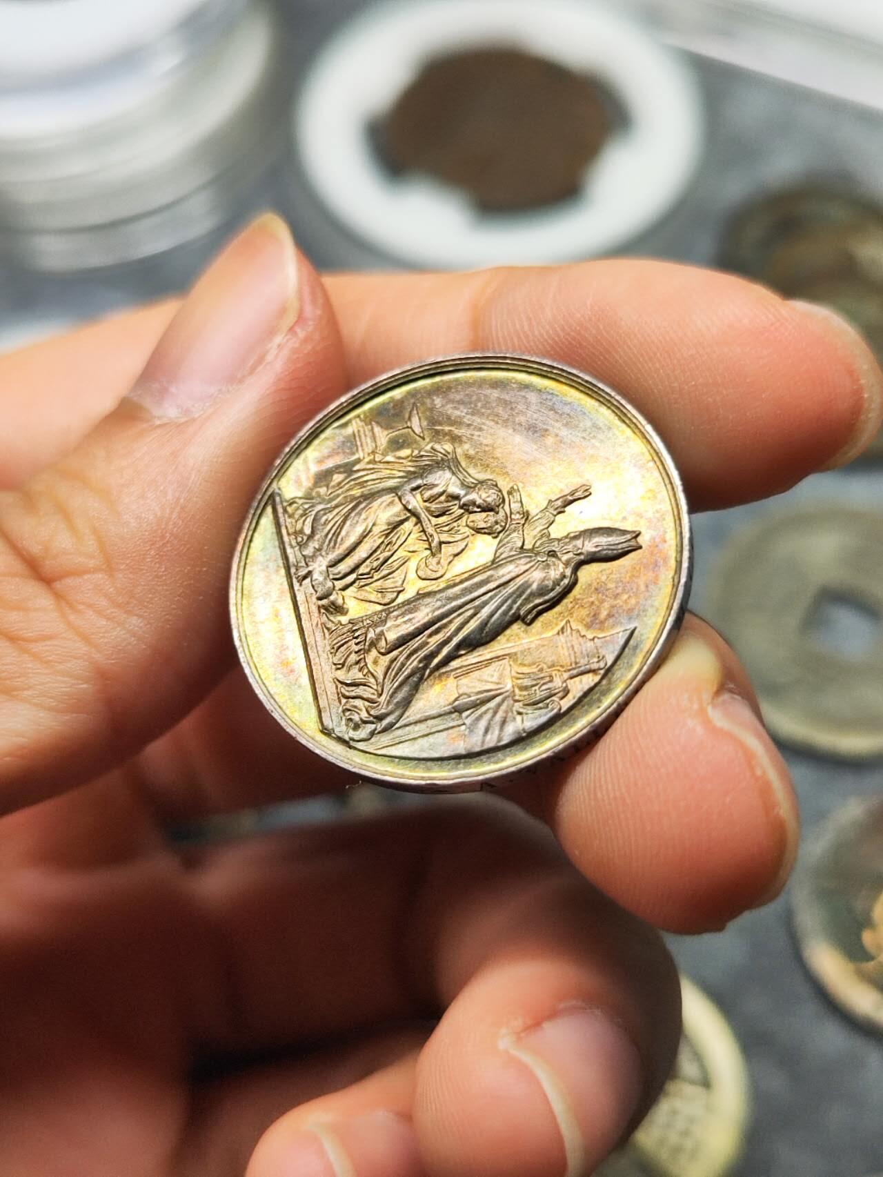 法国 1873年 结婚银章 蜜蜂边铭