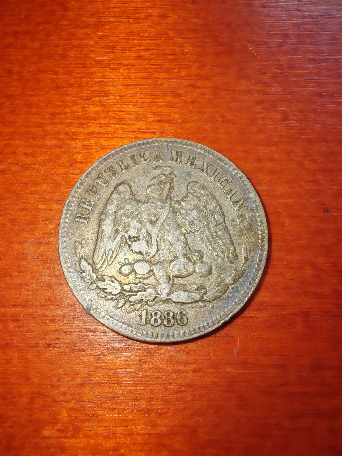 长老汇蛇年精选第二十一场拍卖 1886Mo M墨西哥25分鹰洋，6.77克903银，墨西哥城造币厂