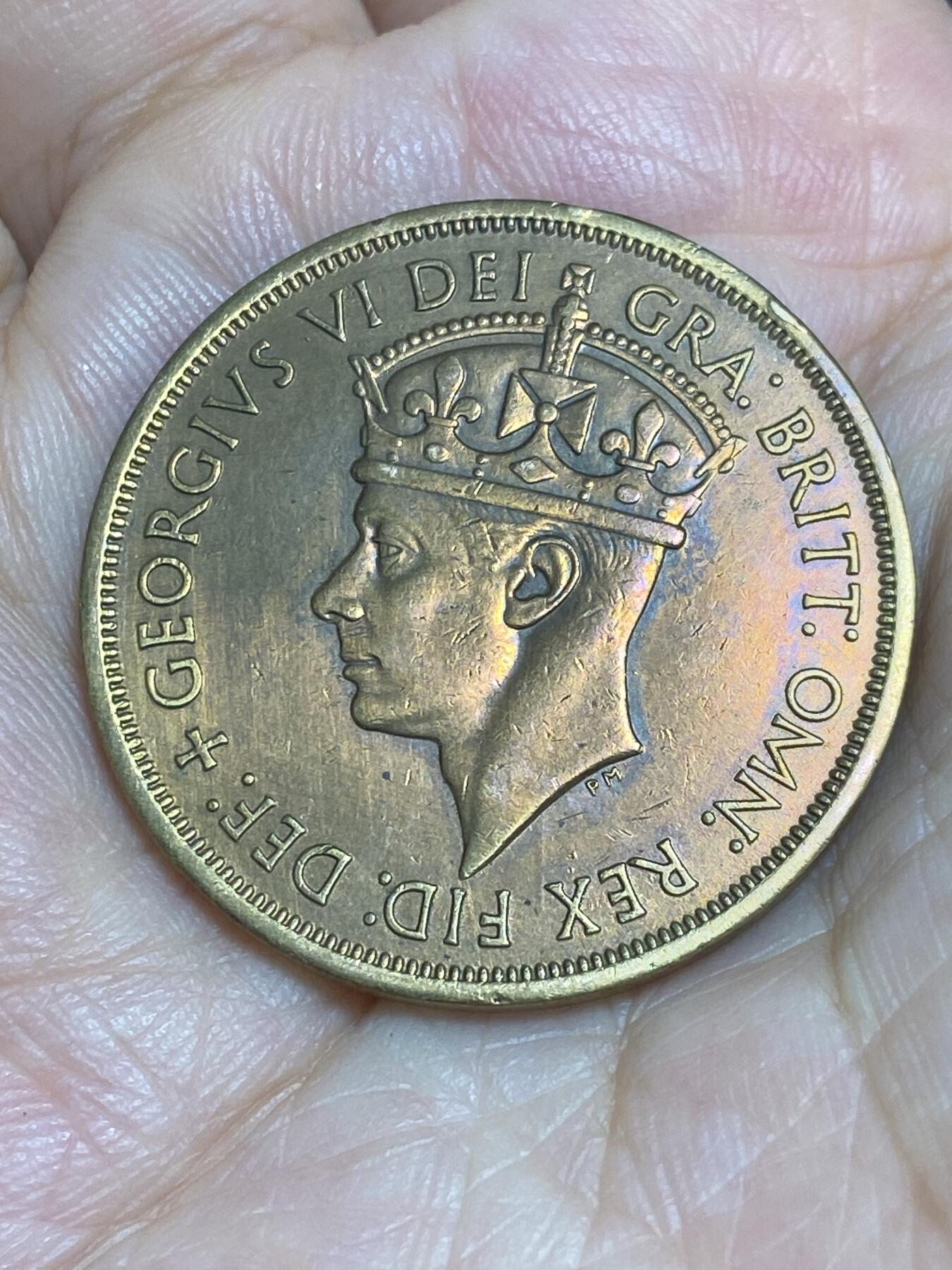 2025年第六十五场(总第九十一场）外国好品散币(免佣金) 五彩好品–英属泽西岛🇯🇪1945单年份1/12先令(乔治六世解放纪念币)