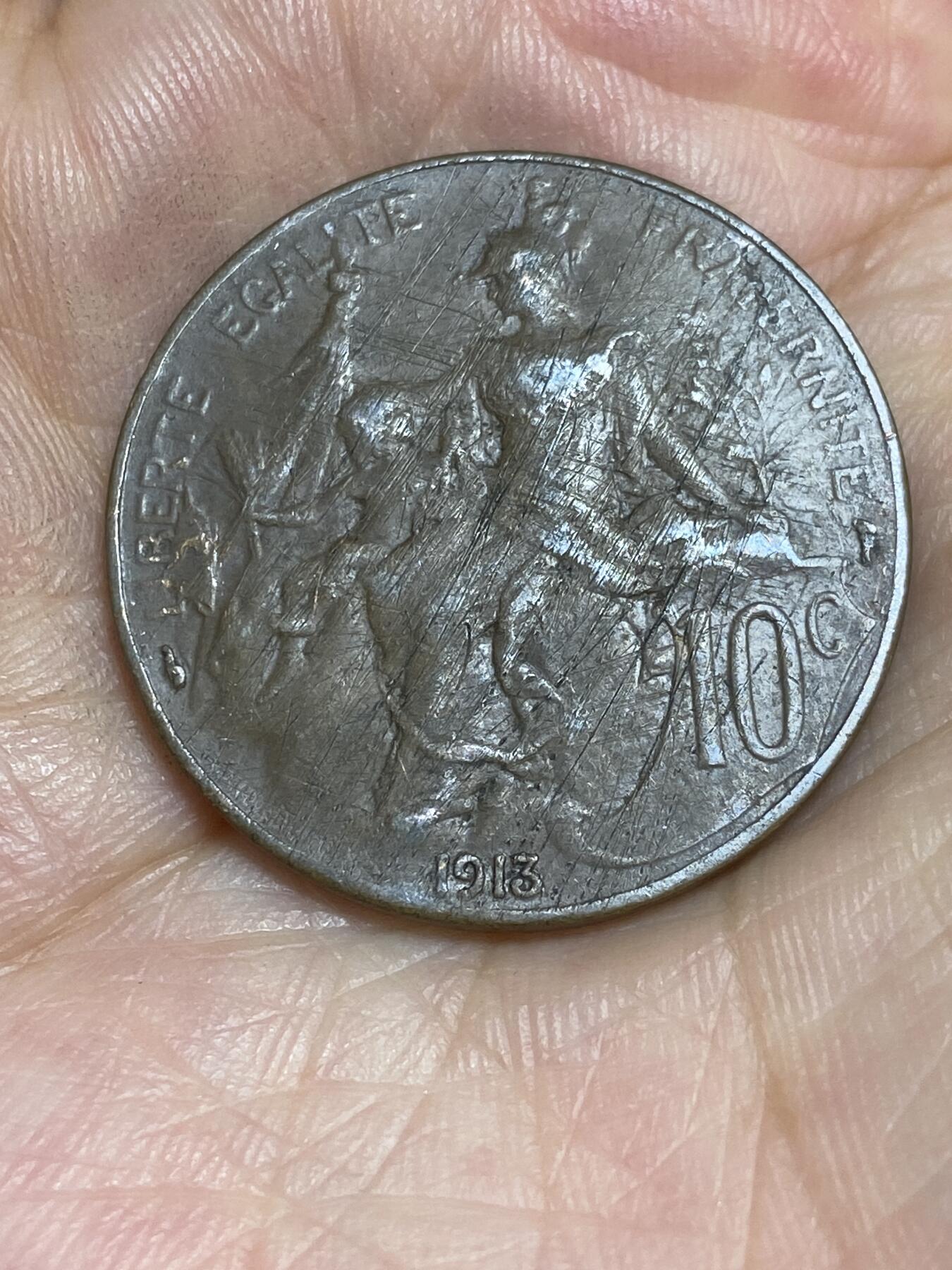 2025年第六十五场(总第九十一场）外国好品散币(免佣金) 法国🇫🇷1913年10生丁大铜币